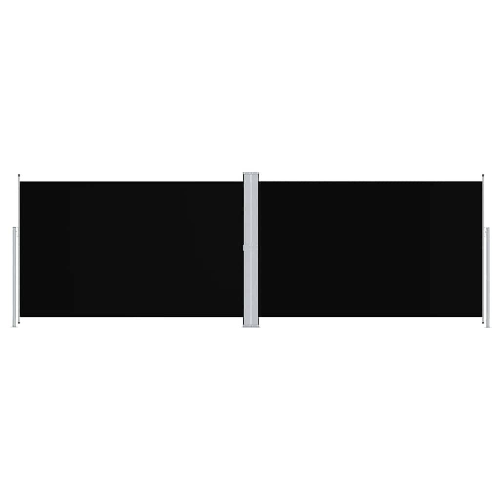 vidaXL Seitenmarkise Ausziehbar Schwarz 200x600 cm
