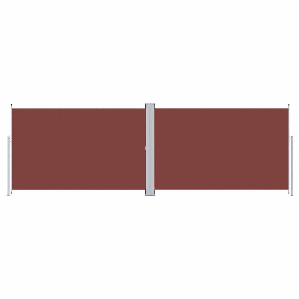 vidaXL Seitenmarkise Ausziehbar Braun 200x600 cm