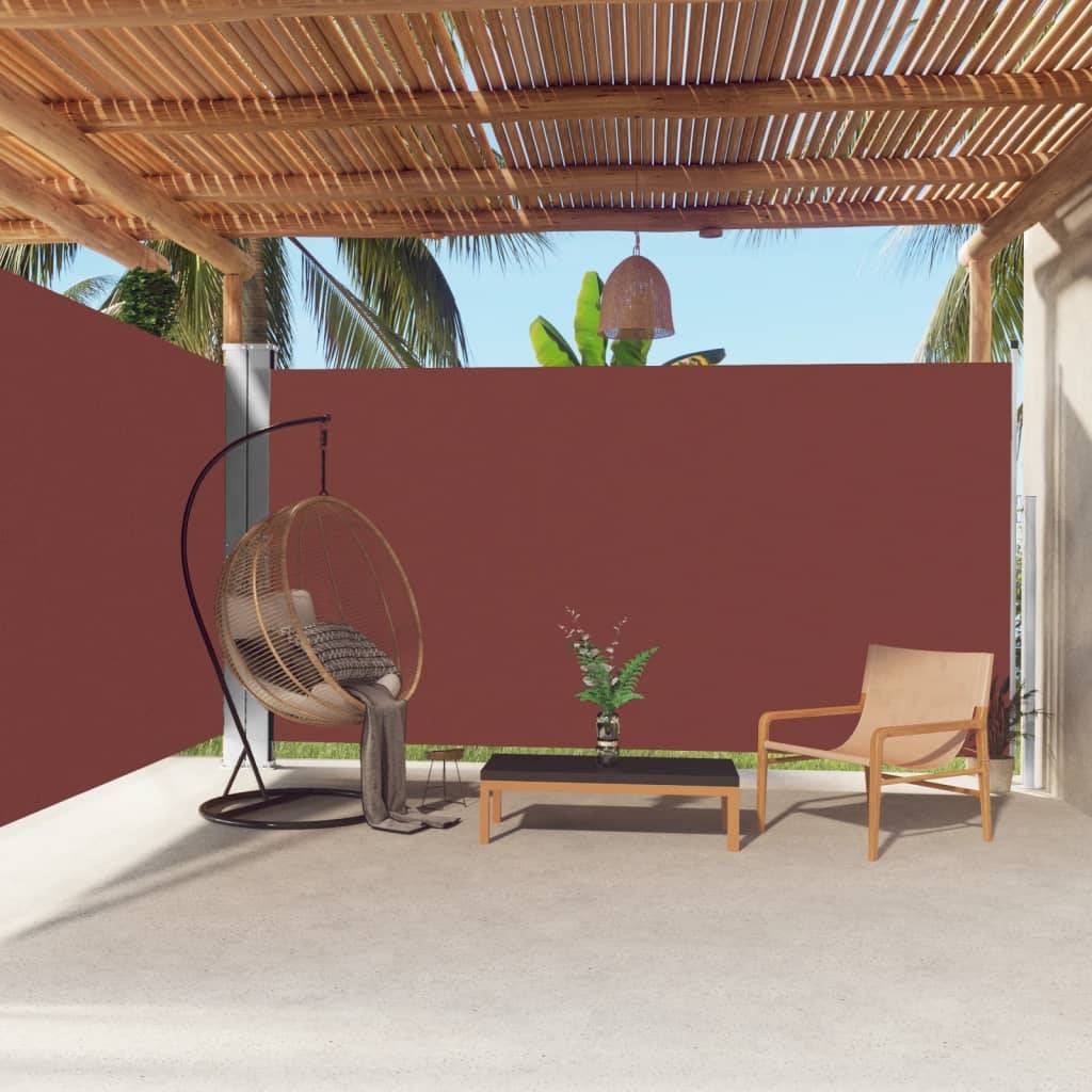 vidaXL Seitenmarkise Ausziehbar Braun 200x600 cm