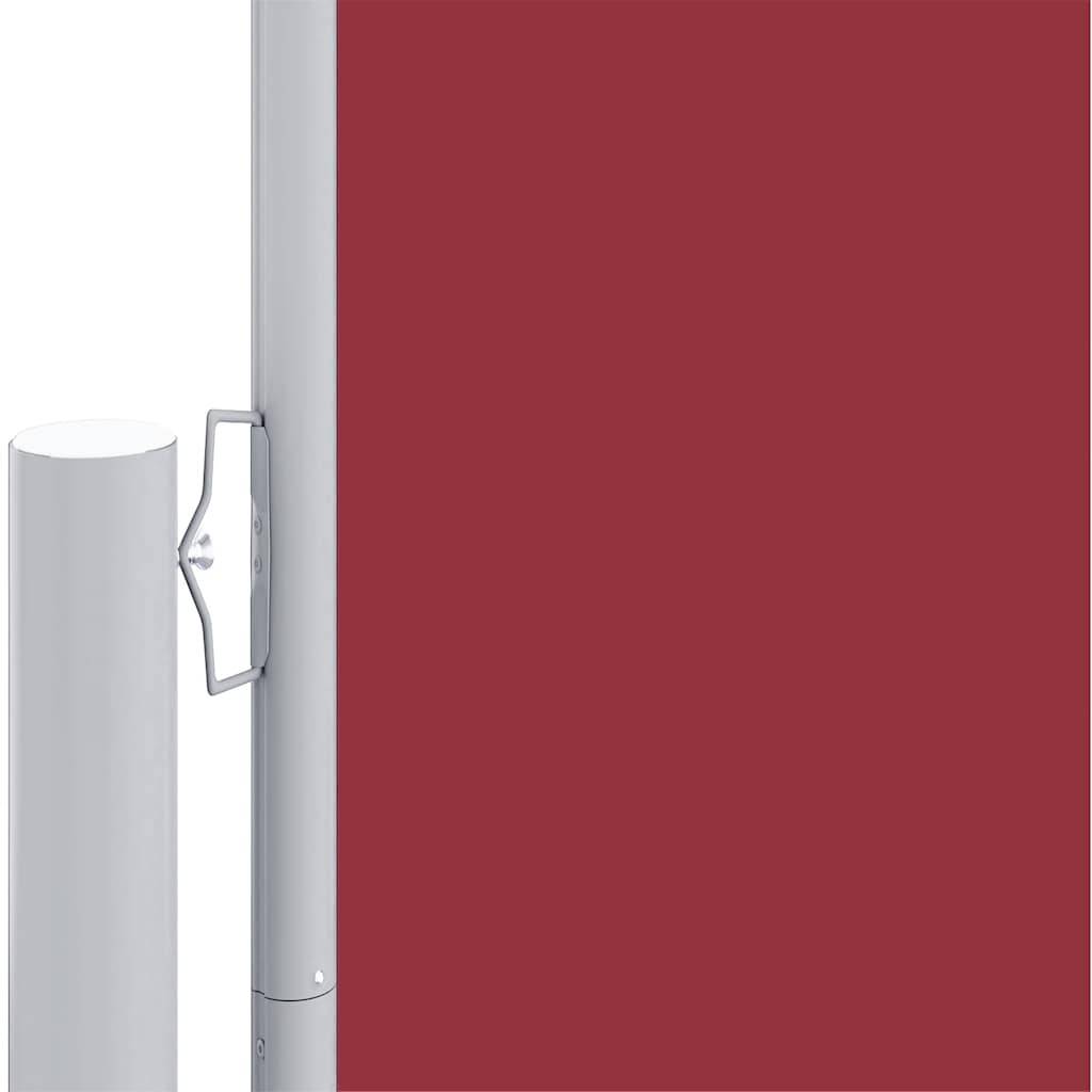 vidaXL Seitenmarkise Ausziehbar Rot 200x1000 cm