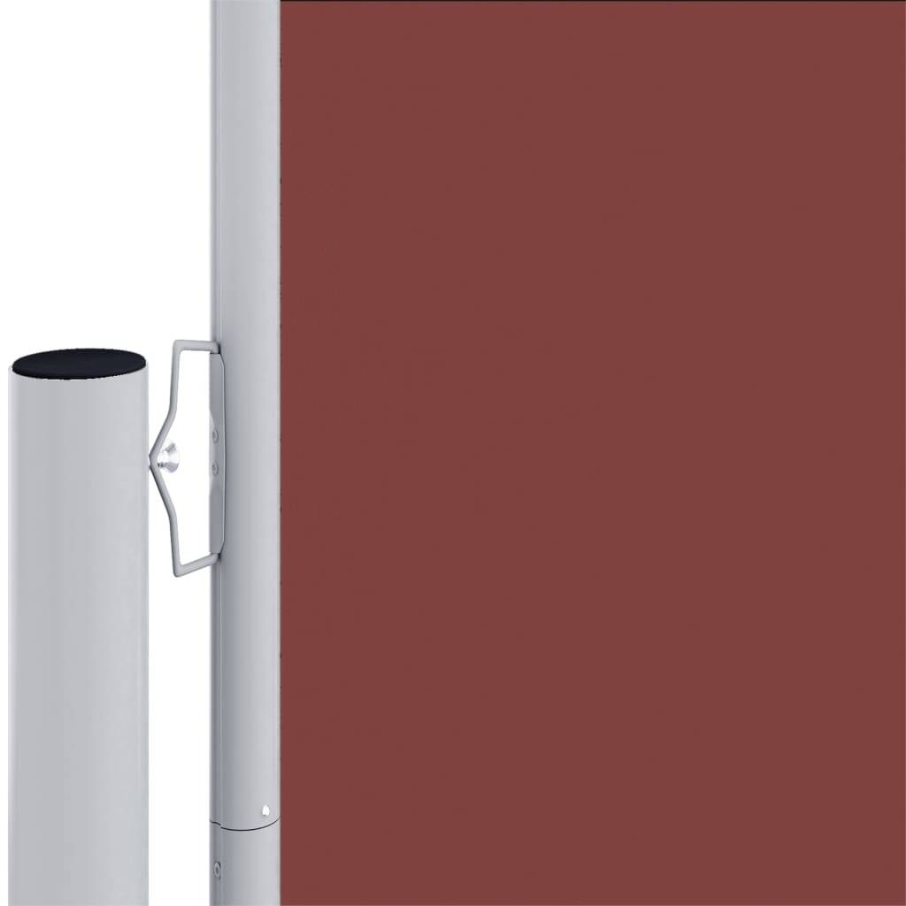 vidaXL Seitenmarkise Ausziehbar Braun 220x1000 cm