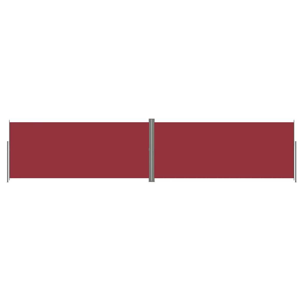 vidaXL Seitenmarkise Ausziehbar Rot 220x1000 cm