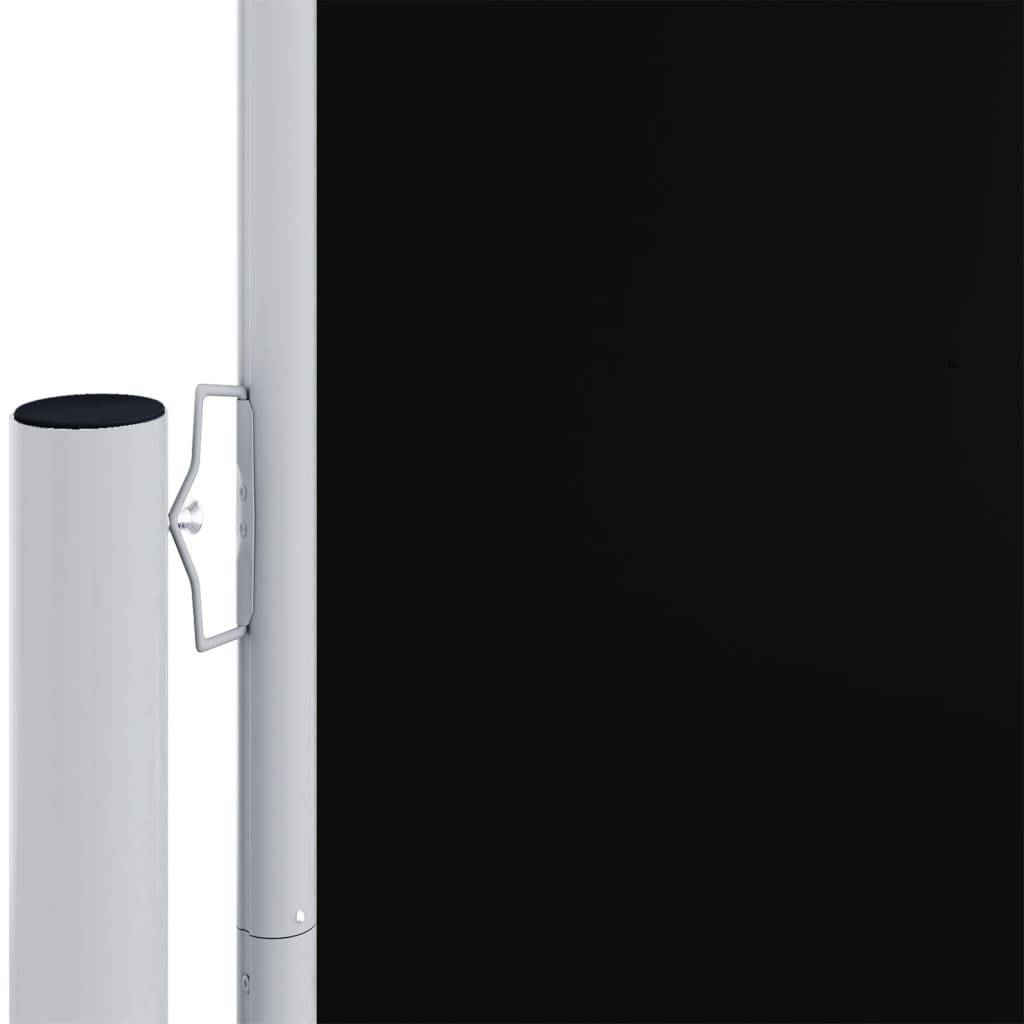 vidaXL Seitenmarkise Ausziehbar Schwarz 200x1200 cm