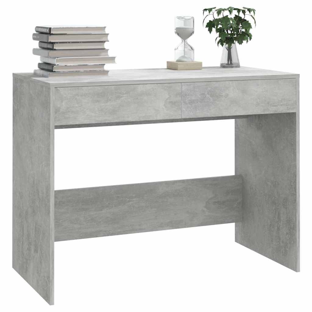vidaXL Schreibtisch Betongrau 101x50x76,5 cm Holzwerkstoff