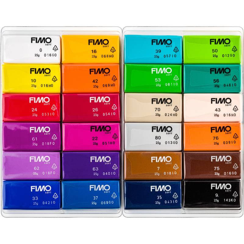 FIMO SOFT Modelliermasse-Set "Basic", 24er Set