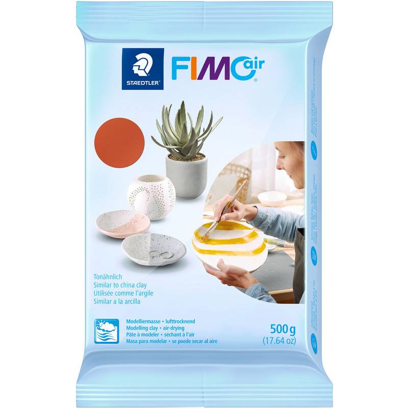 Staedtler FIMOair basic 8100, Modellierton, Terrakotta, 1 Stück(e), Matt, 1 Farben, 500 g