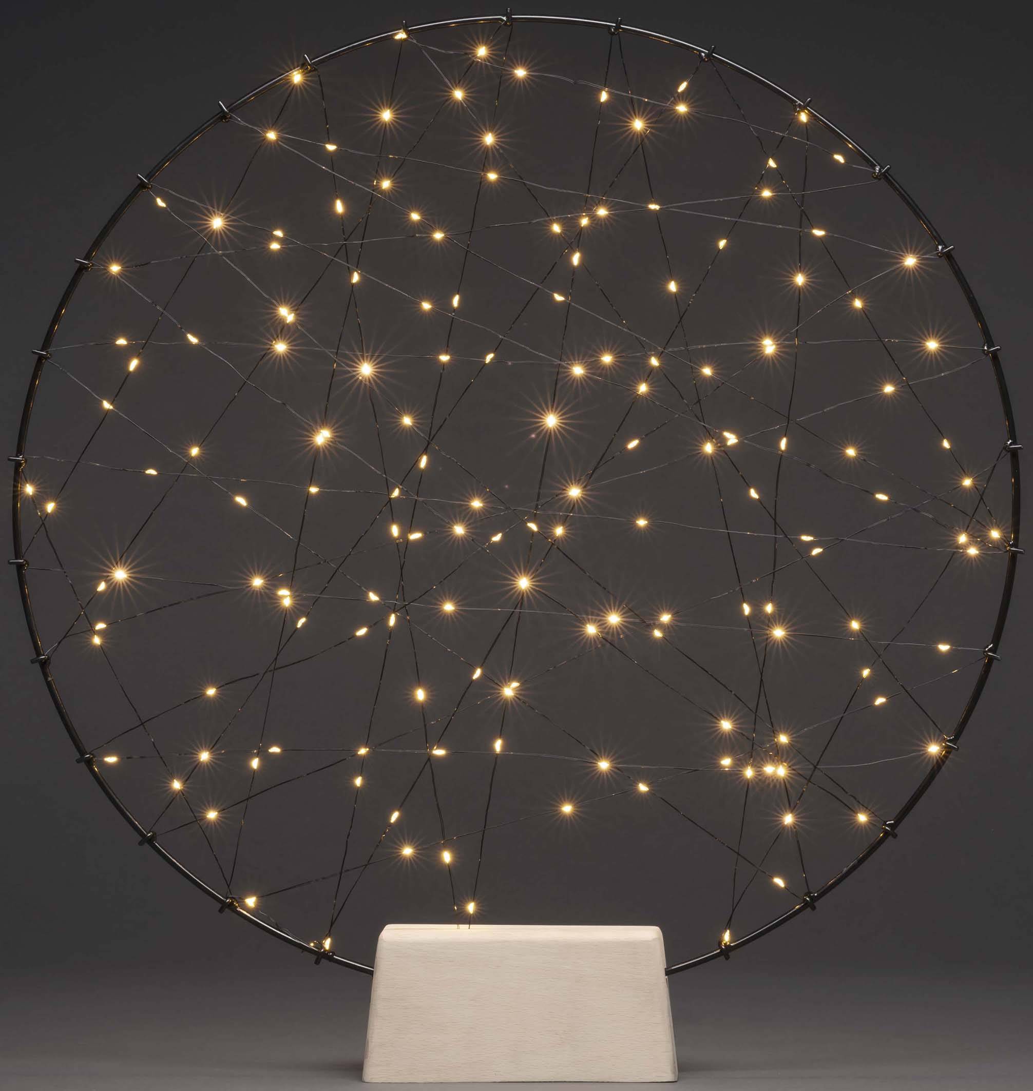 Gnosjö Konstsmide WB LED Metallsilhouetten Ring mit Holz-Fuß sw 1782-787