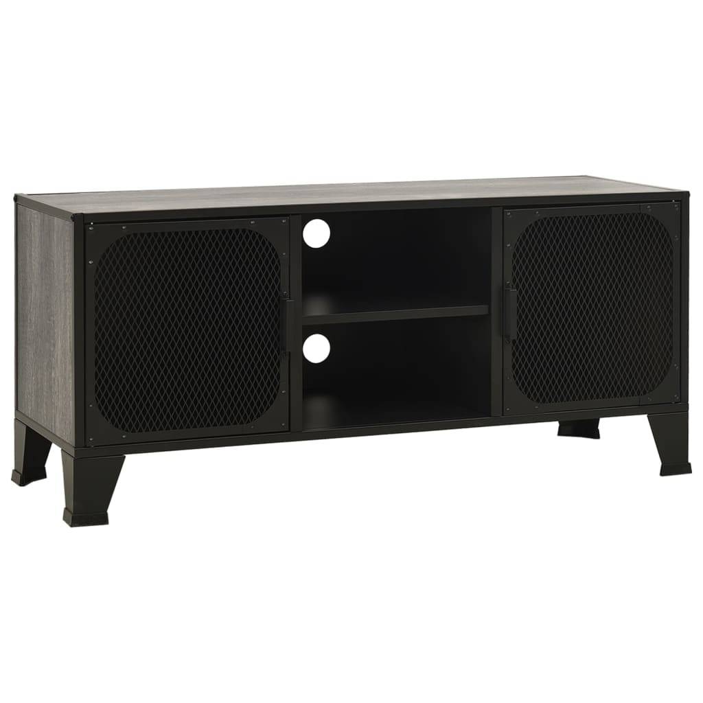 vidaXL TV-Schrank Grau 105x36x47 cm Metall und MDF