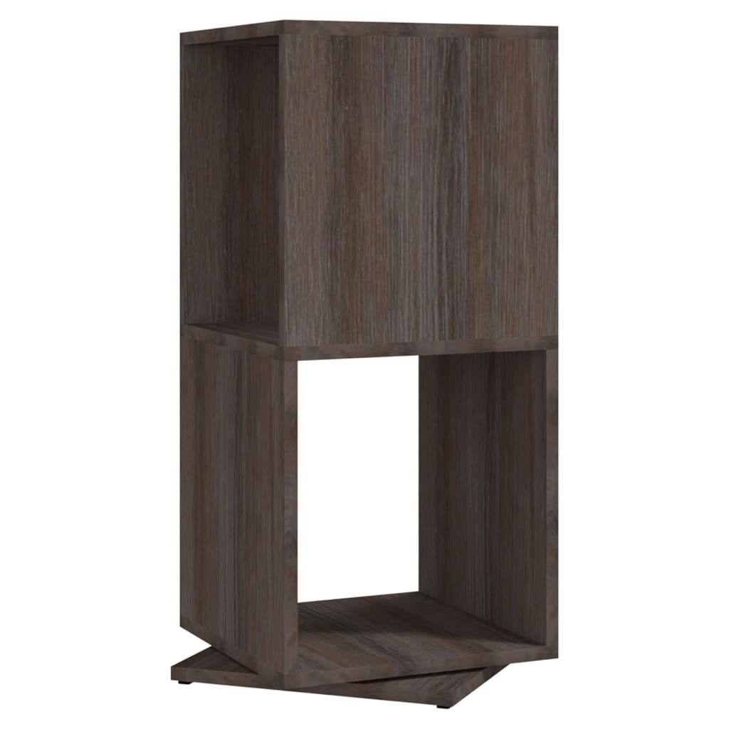 vidaXL Drehregal Grau und Sonoma-Eiche 34,5x34,5x75,5 cm Holzwerkstoff