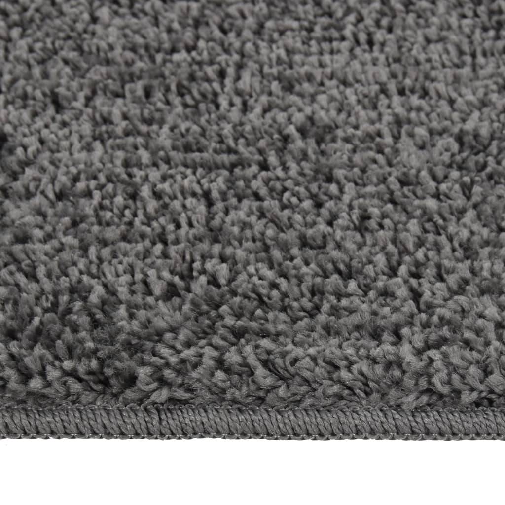 vidaXL Shaggy-Teppich Dunkelgrau 200x290 cm Rutschfest