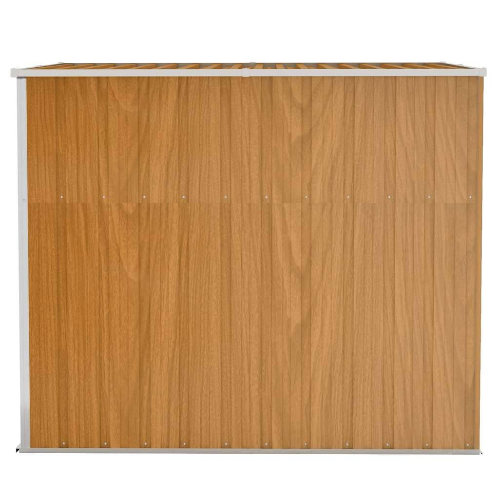 vidaXL Anbauschuppen Braun 118x194x178 cm Verzinkter Stahl