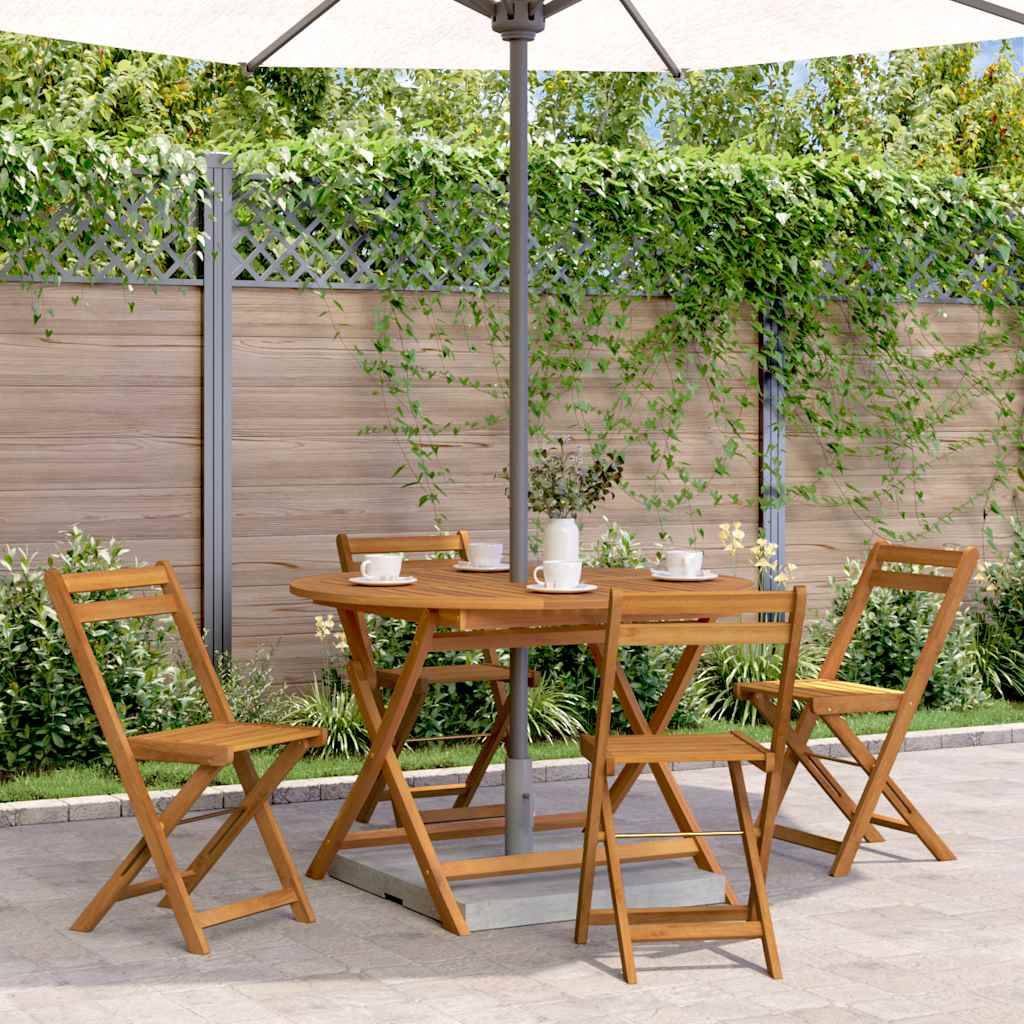 vidaXL Klappbarer Gartentisch 110 cm Massivholz Akazie