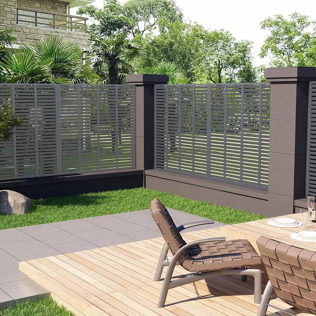 vidaXL Lamellenzaun WPC 180x180 cm Grau