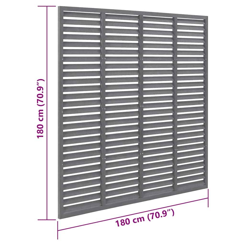 vidaXL Lamellenzaun WPC 180x180 cm Grau