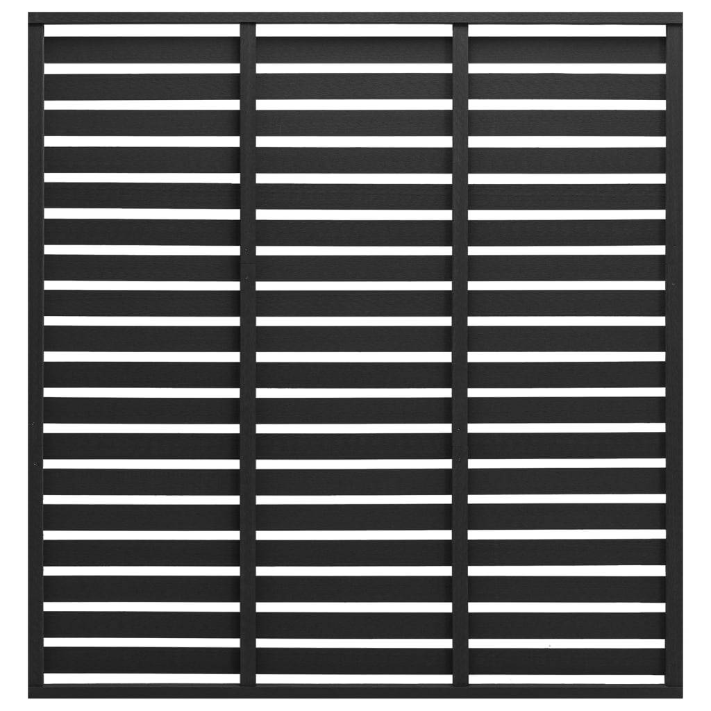 vidaXL Zaunelement WPC 180x180 cm Schwarz