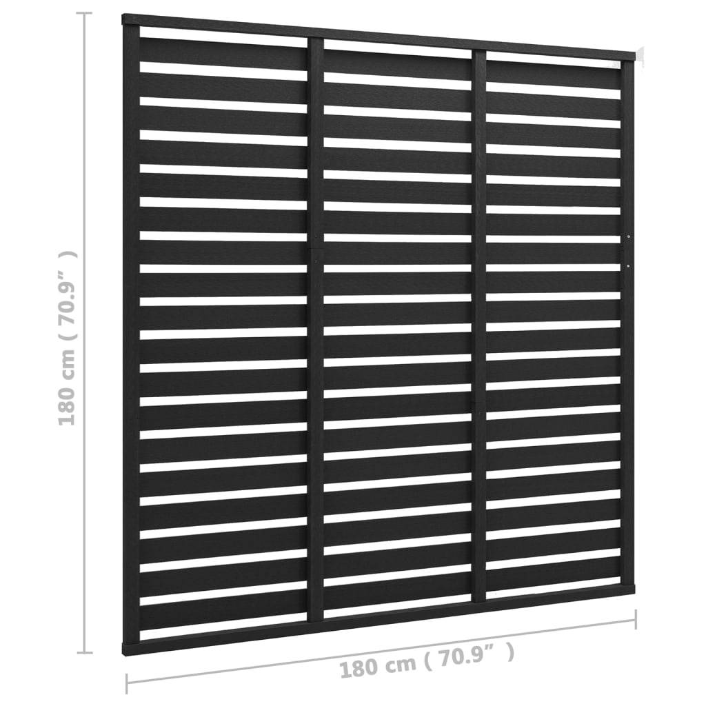 vidaXL Zaunelement WPC 180x180 cm Schwarz