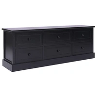 vidaXL TV-Schrank Schwarz 108x30x40 cm Massivholz Paulownia vidaXL TV-Schrank Schwarz 108x30x40 cm Massivholz Paulownia