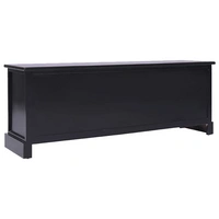 vidaXL TV-Schrank Schwarz 108x30x40 cm Massivholz Paulownia vidaXL TV-Schrank Schwarz 108x30x40 cm Massivholz Paulownia