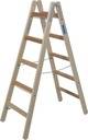 Sprossen-DoppelLeiter, (Holz), Arbeitshöhe 2,78 m,Standhöhe 1,5 m, Leiternlänge 1,56 m,Gew. 8,5 kg