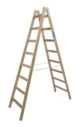 Sprossen-DoppelLeiter, (Holz), Arbeitshöhe 3,57 m,Standhöhe 2,3 m, Leiternlänge 2,35 m, Gew. 13,5kg
