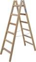 Sprossen-DoppelLeiter, (Holz), Arbeitshöhe 3,05 m,Standhöhe 1,75m, Leiternlänge 1,78m, 10 kg