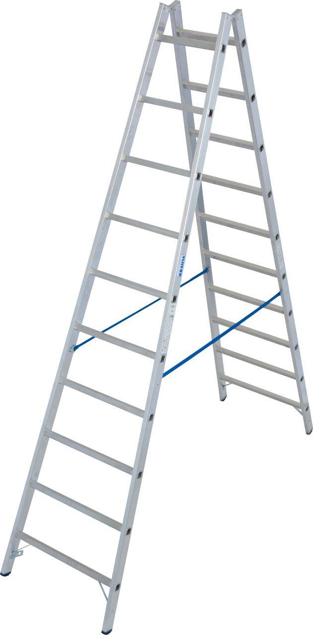 Sprossen-DoppelLeiter, (Alu), Arbeitshöhe 4,35 m,Leiternhöhe 2,75 m, Gewicht 10,9 kg