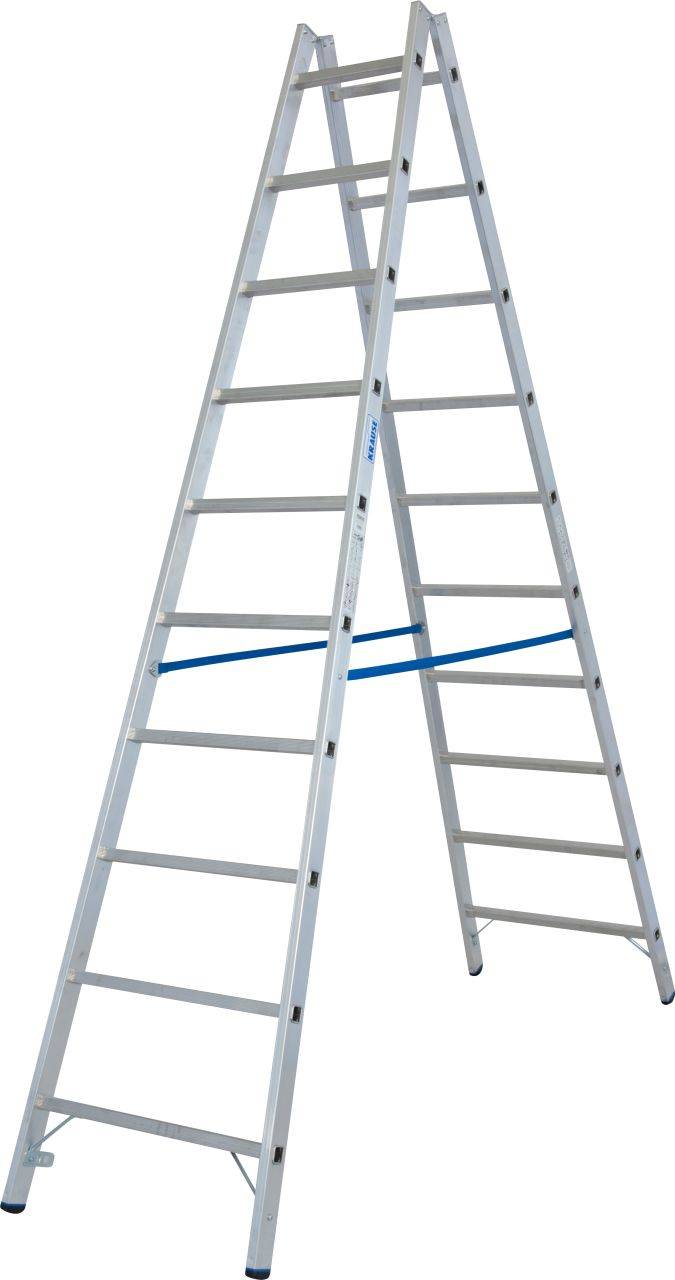 Sprossen-DoppelLeiter, (Alu), Arbeitshöhe 4,35 m,Leiternhöhe 2,75 m, Gewicht 10,9 kg