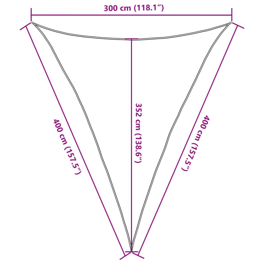 vidaXL Sonnensegel 160 g/m² Anthrazit 3x4x4 m HDPE
