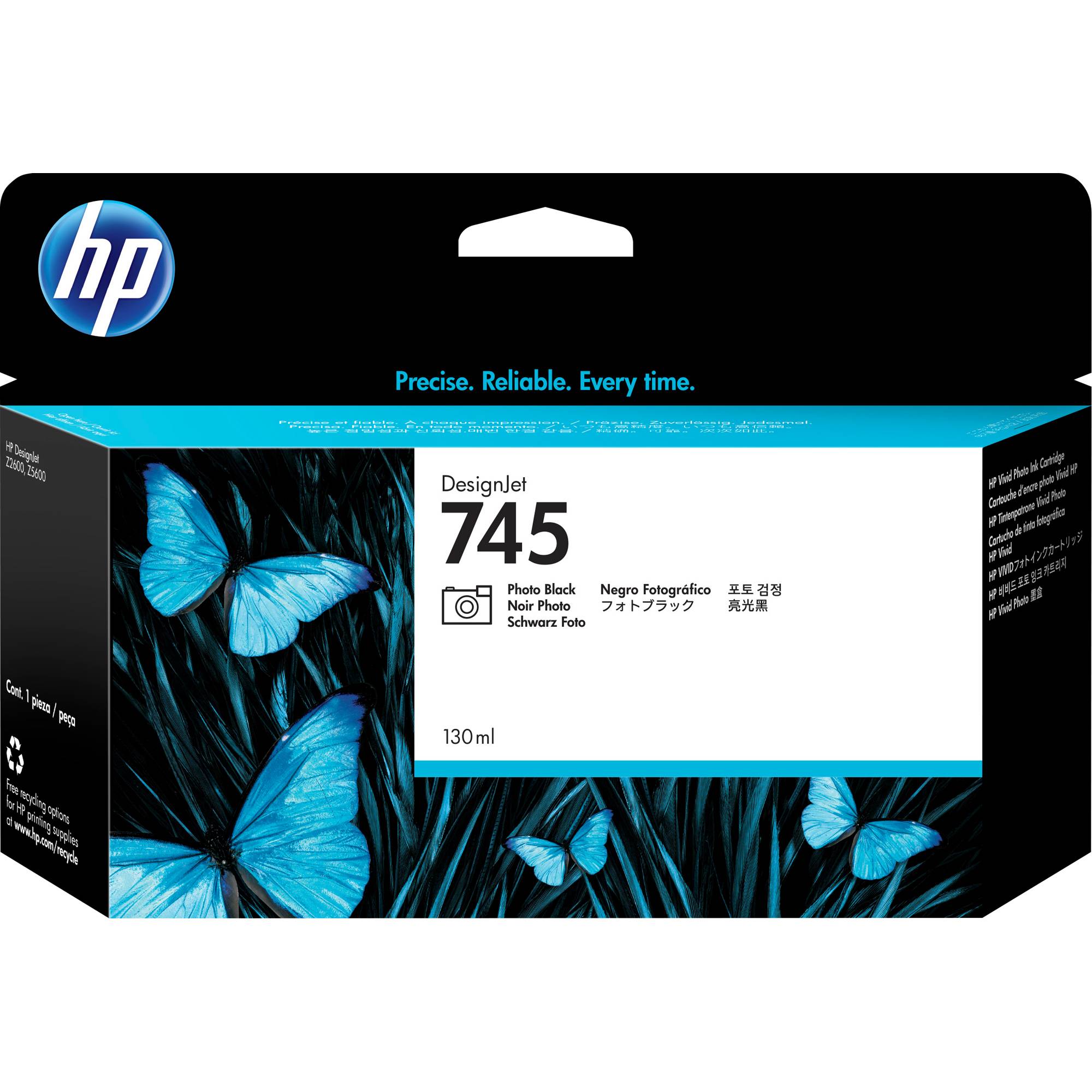 HP Druckerpatrone 745 Original Foto Schwarz 130 ml F9J98A 1 St.