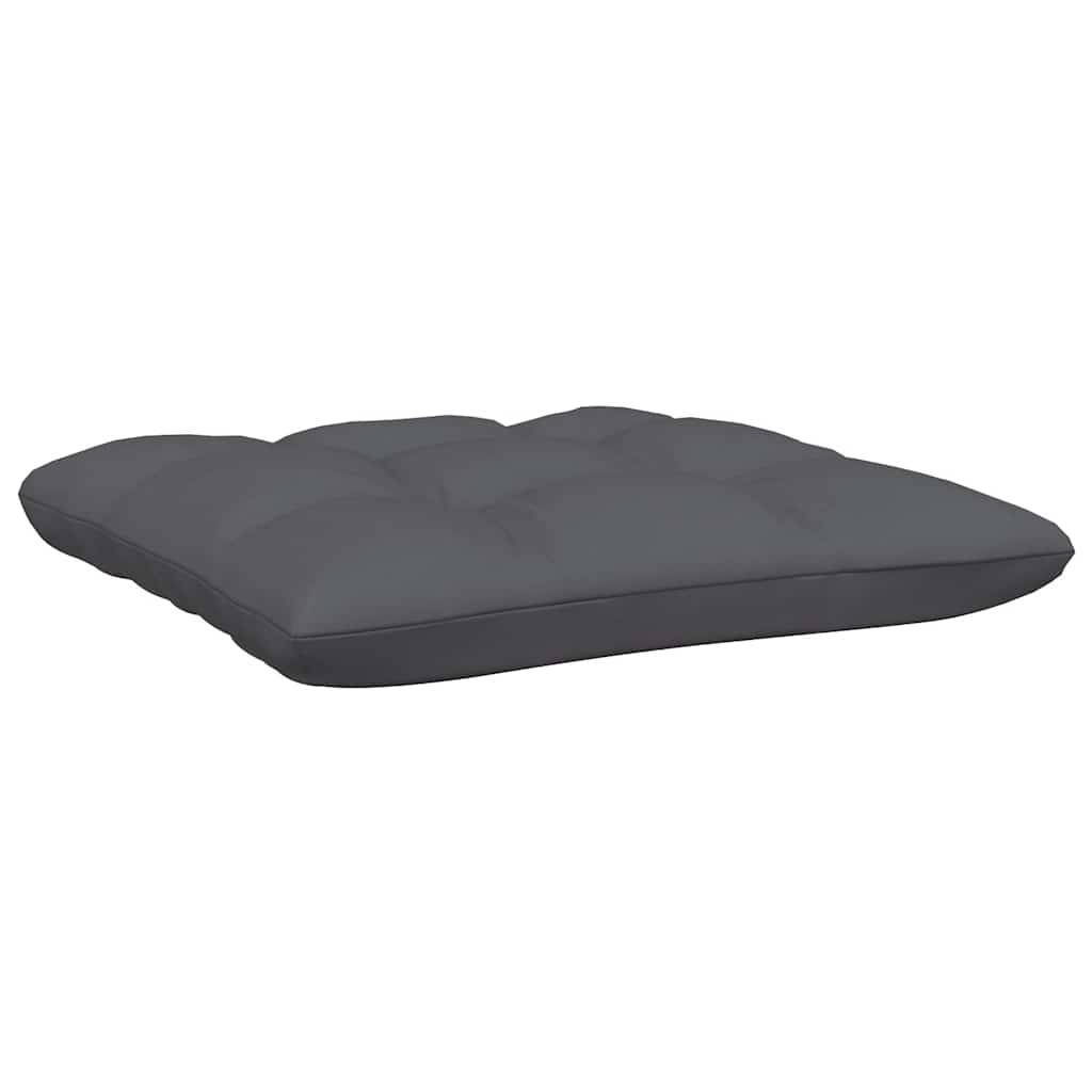 vidaXL Gartenhocker mit Anthrazit Kissen Schwarz Massivholz Kiefer