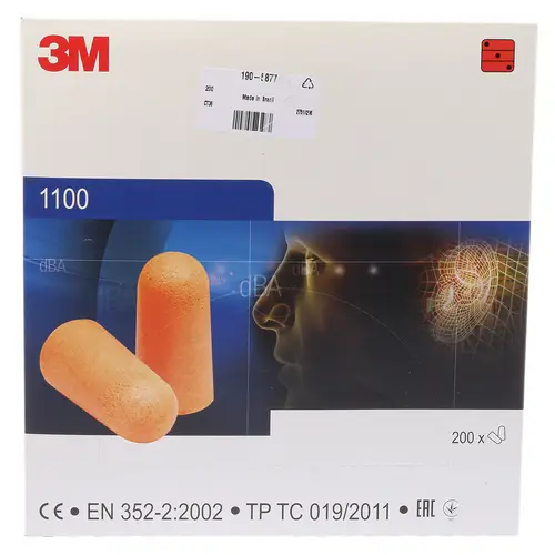 3M 1100 Einweg Gehörschutzstöpsel , Polyurethan Orange, SNR 37dB, 200 Paar // Packung a 200 Stück 3M 1100 Einweg Gehörschutzstöpsel , Polyurethan Orange, SNR 37dB, 200 Paar // Packung a 200 Stück