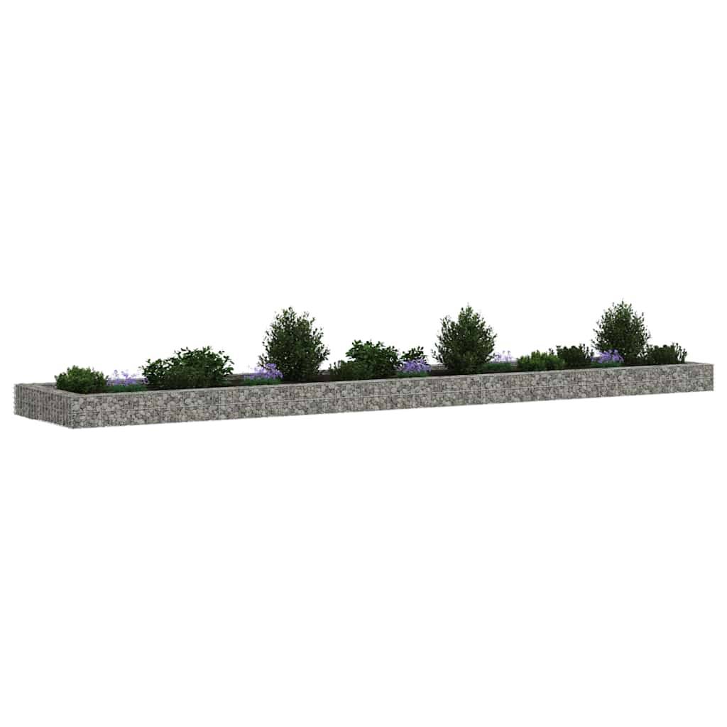 vidaXL Gabionen-Hochbeet Verzinkter Stahl 500x100x20 cm