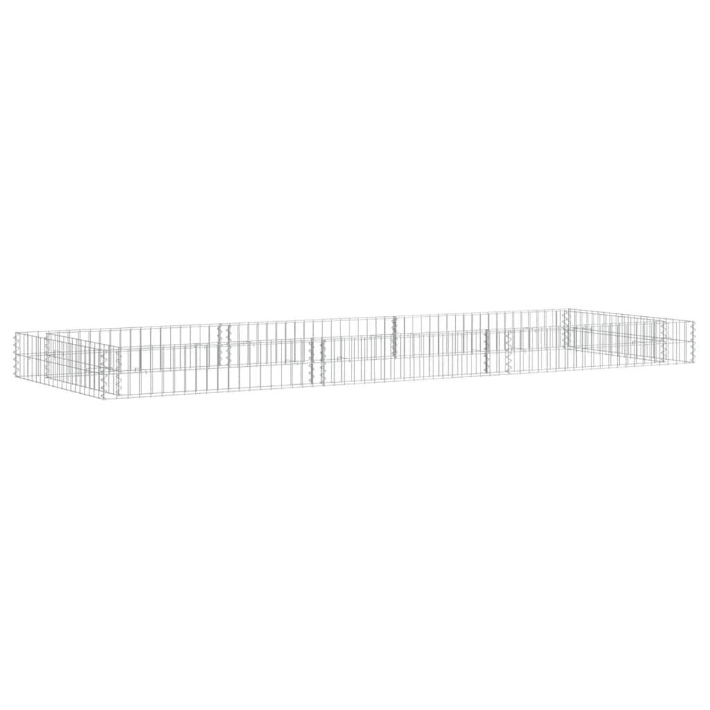 vidaXL Gabionen-Hochbeet Verzinkter Stahl 300x100x20 cm