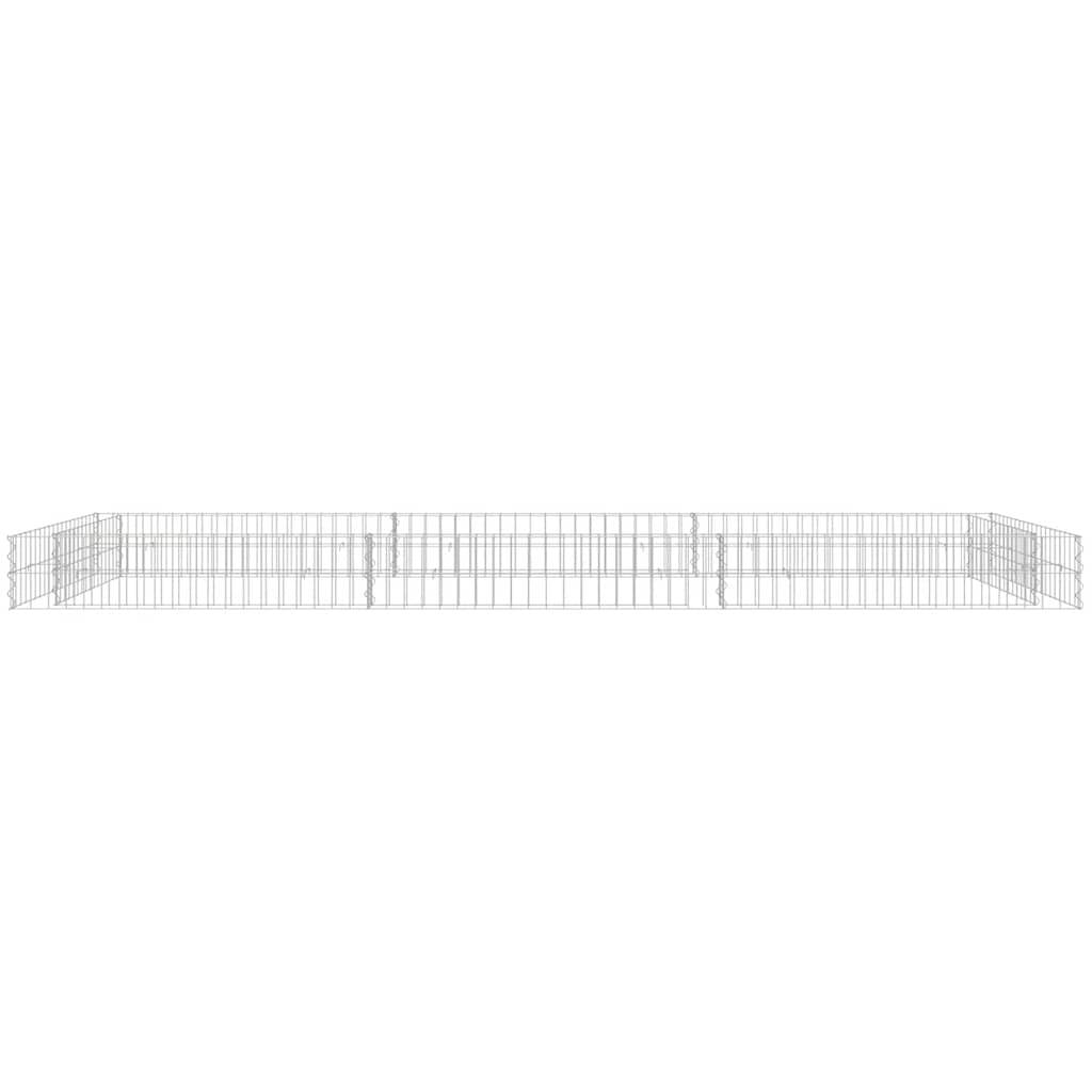 vidaXL Gabionen-Hochbeet Verzinkter Stahl 300x100x20 cm