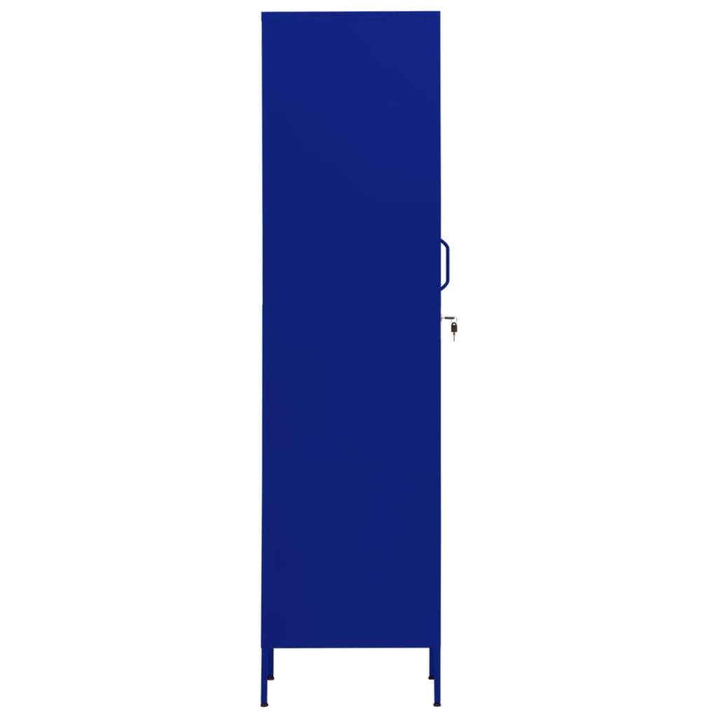 vidaXL Schließfachschrank Marineblau 35x46x180 cm Stahl