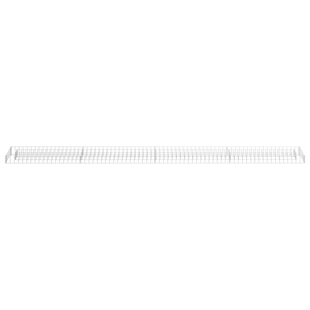 vidaXL Gabionen-Hochbeet Verzinkter Stahl 360x30x10 cm