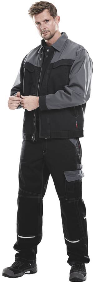 Kansas Icon Bundhose Gr. C146 100805-996, Schwarz/Grau, 295 g/m² 65%Poly/35%BW