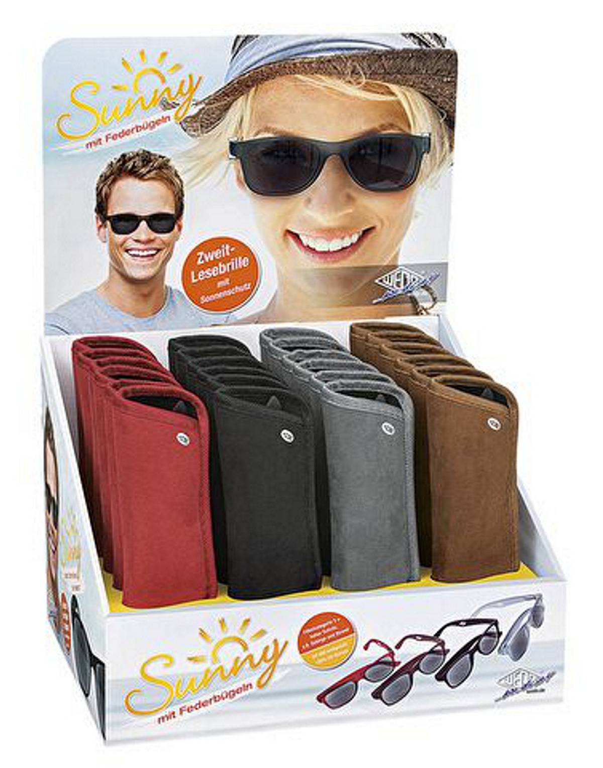 Sunny Lesebrillen mit Sonnenschutz und Federbügeln