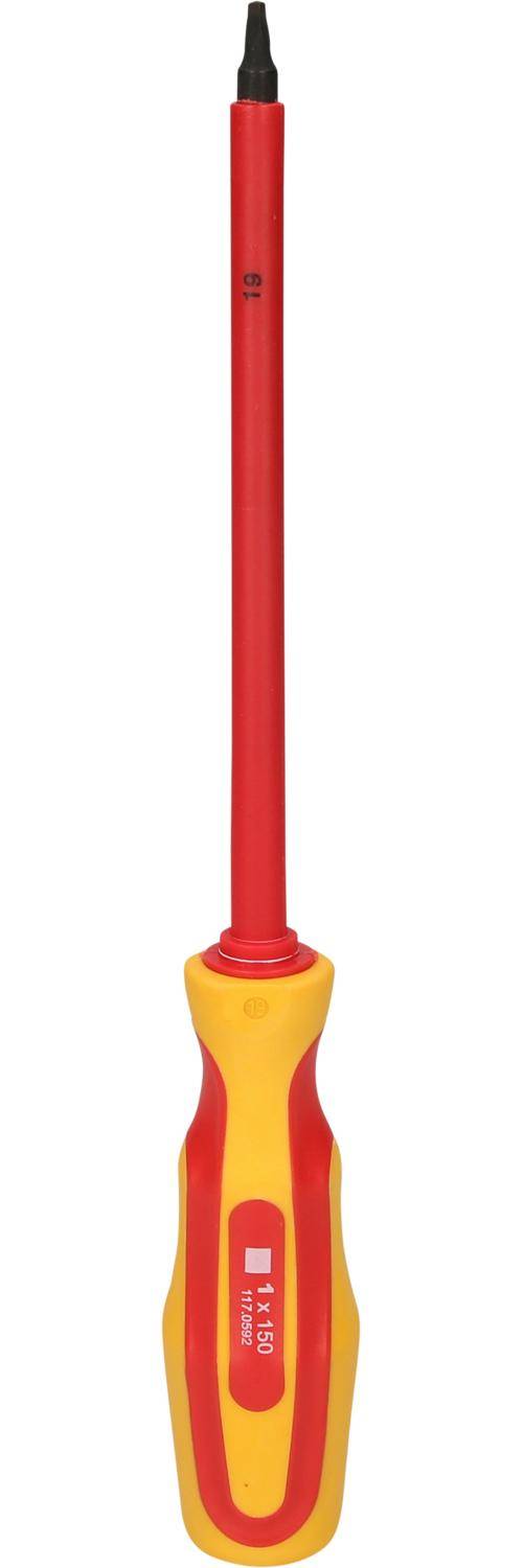 KS TOOLS ERGOTORQUE VDE Innenvierkant-Schraubendreher #1, 255mm