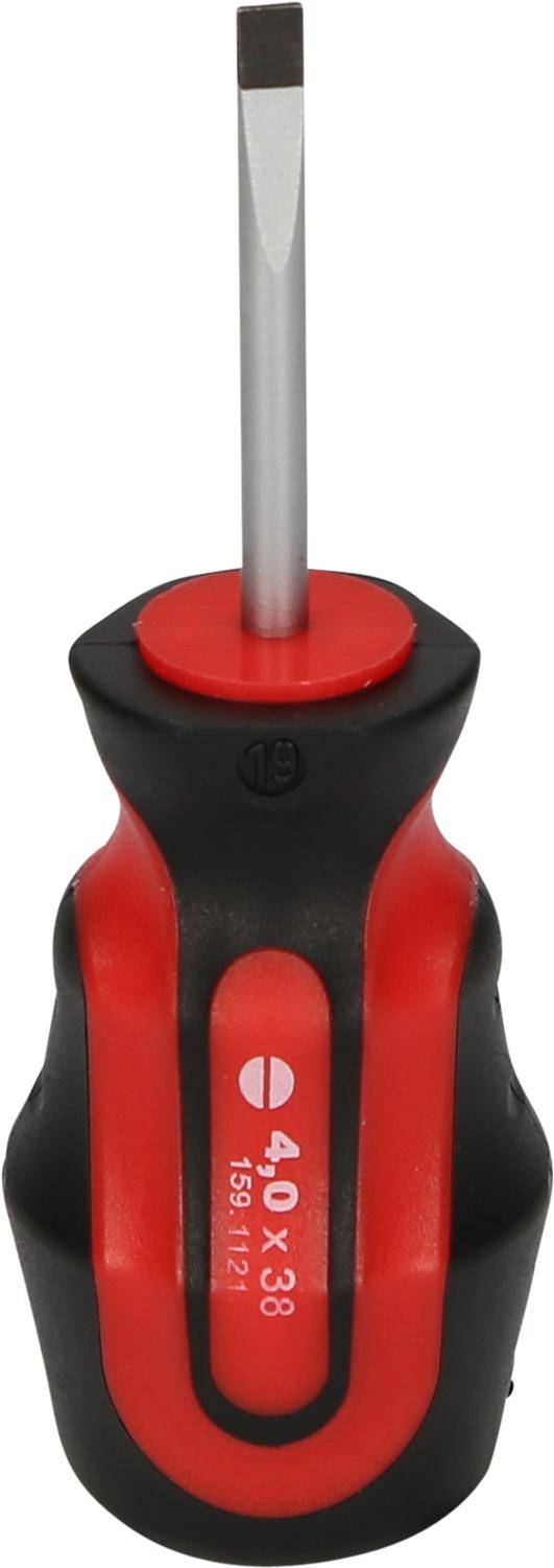KS TOOLS ERGOTORQUEplus Schlitz-Schraubendreher, kurz, 4mm