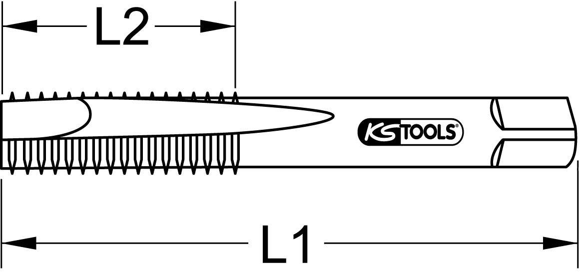 KS TOOLS HSS Handgewindebohrer-Satz MF, MF20x1, 2-tlg