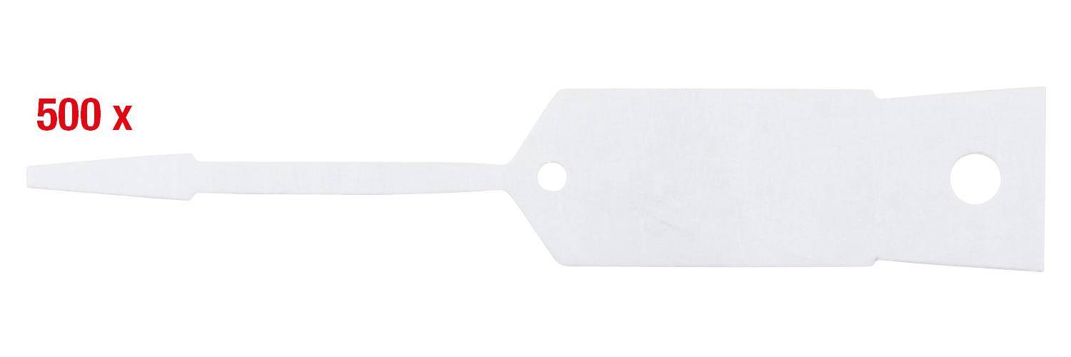 KS TOOLS Schlüsselanhänger, blanko, 500 Stück, weiß