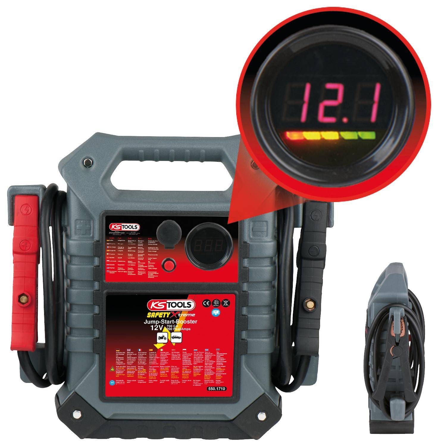 KS TOOLS 12 V Batterie-Booster, mobiles Starthilfegerät 700 A