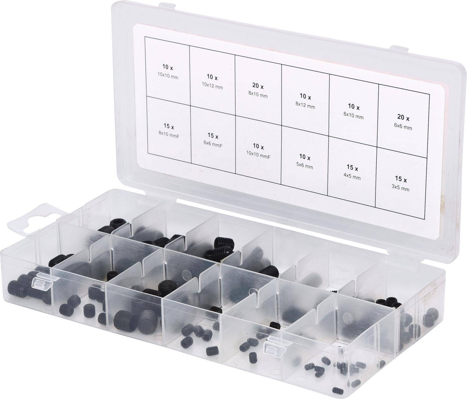 KS TOOLS Sortiment Madenschrauben, metrisch, 160-tlg