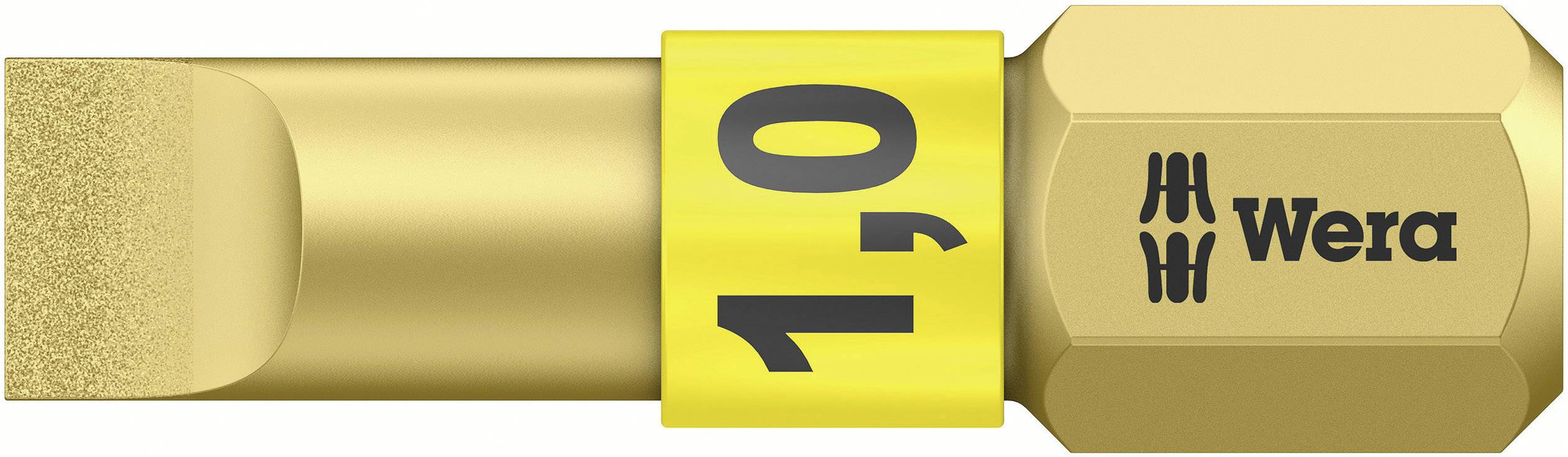 'Wera' Schraubendreher-Bit, sechskant mit goldener Beschichtung, Größe 1.0.