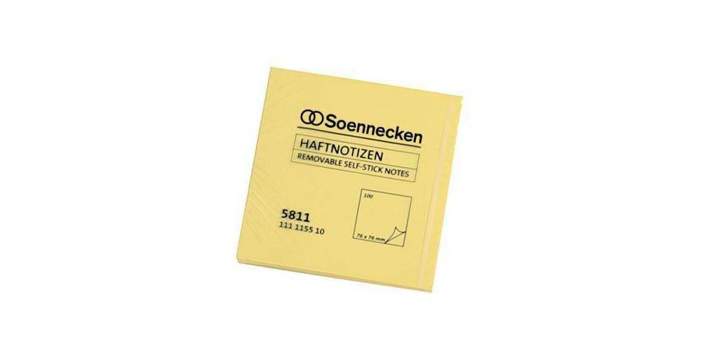 Soennecken Haftnotiz 5811 75x75mm 100Blatt gelb