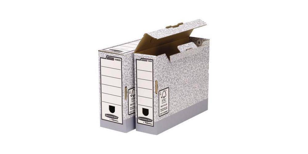 Bankers Box Archivschachtel 1080001 80 mm x 260 mm x 315 mm Grau, Weiß 1 St.