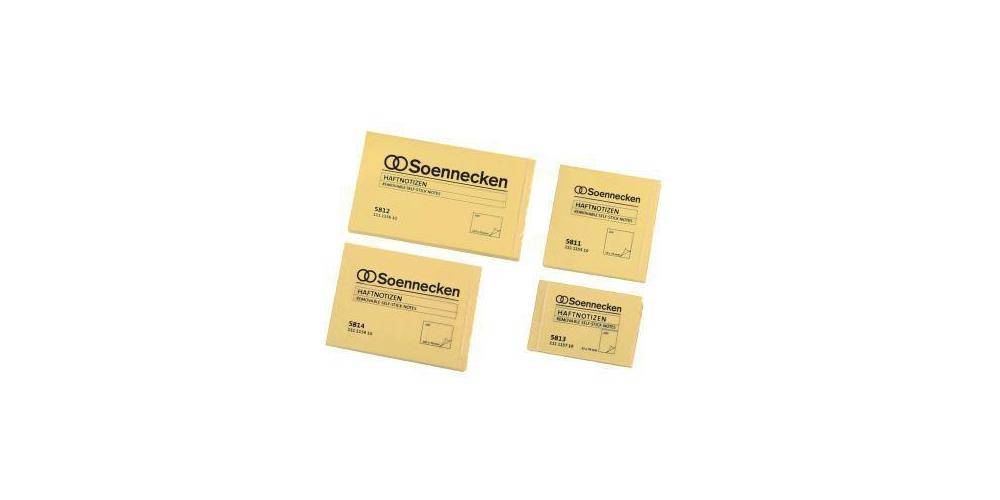 Soennecken Haftnotiz 100 x 75 mm (B x H) gelb 100 Bl.