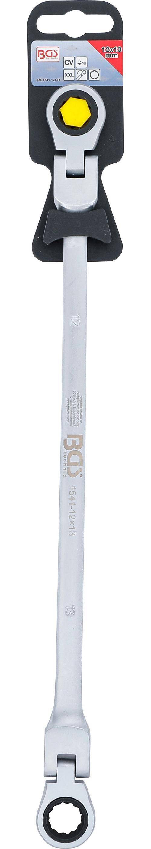 BGS technic Doppel-Ratschen-Gelenkschlüssel | SW 12 x 13 mm