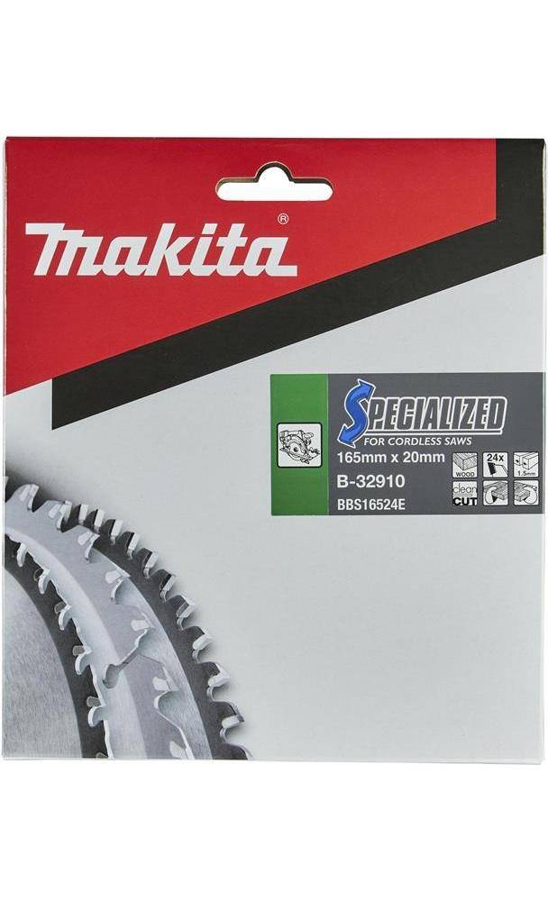 Makita SPECIALIZED B-32910 Hartmetall Kreissägeblatt 165 x 20 x 1 mm Zähneanzahl: 24 1 St.